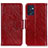 Leather Case Stands Flip Cover Holder N05P for Oppo Reno7 5G Red