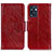 Leather Case Stands Flip Cover Holder N05P for Oppo Reno7 SE 5G Red
