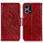 Leather Case Stands Flip Cover Holder N05P for Oppo Reno8 4G Red