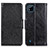 Leather Case Stands Flip Cover Holder N05P for Realme Narzo 50i Black