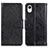 Leather Case Stands Flip Cover Holder N05P for Samsung Galaxy A23e 5G Black