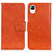 Leather Case Stands Flip Cover Holder N05P for Samsung Galaxy A23e 5G Orange