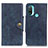 Leather Case Stands Flip Cover Holder N06P for Motorola Moto E20 Blue