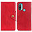 Leather Case Stands Flip Cover Holder N06P for Motorola Moto E20 Red