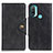 Leather Case Stands Flip Cover Holder N06P for Motorola Moto E30 Black