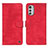 Leather Case Stands Flip Cover Holder N06P for Motorola Moto E32s Red