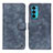 Leather Case Stands Flip Cover Holder N06P for Motorola Moto Edge 20 5G Blue