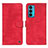 Leather Case Stands Flip Cover Holder N06P for Motorola Moto Edge 20 5G Red