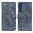 Leather Case Stands Flip Cover Holder N06P for Motorola Moto Edge (2021) 5G Blue