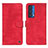 Leather Case Stands Flip Cover Holder N06P for Motorola Moto Edge (2021) 5G Red