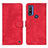 Leather Case Stands Flip Cover Holder N06P for Motorola Moto G Pure Red