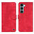 Leather Case Stands Flip Cover Holder N06P for Motorola Moto G200 5G Red