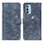 Leather Case Stands Flip Cover Holder N06P for Motorola Moto G31 Blue