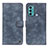 Leather Case Stands Flip Cover Holder N06P for Motorola Moto G40 Fusion Blue