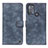 Leather Case Stands Flip Cover Holder N06P for Motorola Moto G50 Blue