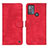 Leather Case Stands Flip Cover Holder N06P for Motorola Moto G50 Red