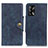 Leather Case Stands Flip Cover Holder N06P for Oppo A74 4G Blue