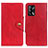 Leather Case Stands Flip Cover Holder N06P for Oppo A74 4G Red