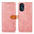 Leather Case Stands Flip Cover Holder N07P for Motorola Moto G 5G (2022) Pink