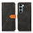 Leather Case Stands Flip Cover Holder N07P for Motorola Moto G200 5G Black