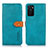 Leather Case Stands Flip Cover Holder N07P for Oppo A55S 5G Cyan