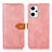 Leather Case Stands Flip Cover Holder N07P for Oppo Reno7 A Pink