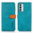 Leather Case Stands Flip Cover Holder N07P for Samsung Galaxy F13 4G Cyan