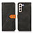 Leather Case Stands Flip Cover Holder N07P for Samsung Galaxy S21 5G Black
