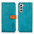 Leather Case Stands Flip Cover Holder N07P for Samsung Galaxy S21 Plus 5G Cyan