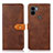 Leather Case Stands Flip Cover Holder N07P for Xiaomi Redmi A1 Plus Brown