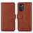 Leather Case Stands Flip Cover Holder N08P for Motorola Moto G52j 5G