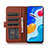 Leather Case Stands Flip Cover Holder N08P for Motorola Moto G62 5G