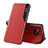 Leather Case Stands Flip Cover Holder Q01H for Xiaomi Poco X3 Pro Red