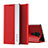 Leather Case Stands Flip Cover Holder Q01H for Xiaomi Redmi 10X 4G Red