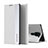 Leather Case Stands Flip Cover Holder Q01H for Xiaomi Redmi 10X 4G Silver