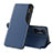 Leather Case Stands Flip Cover Holder Q02H for Xiaomi Poco F4 GT 5G Blue