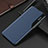 Leather Case Stands Flip Cover Holder Q02H for Xiaomi Poco X3 NFC Blue