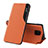 Leather Case Stands Flip Cover Holder Q02H for Xiaomi Redmi Note 9 Pro Max Orange