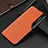 Leather Case Stands Flip Cover Holder Q03H for Samsung Galaxy A33 5G Orange