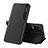 Leather Case Stands Flip Cover Holder Q03H for Xiaomi Poco F4 5G Black