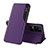 Leather Case Stands Flip Cover Holder Q03H for Xiaomi Poco F4 5G Purple