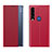 Leather Case Stands Flip Cover Holder QH1 for Huawei P40 Lite E Red