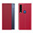 Leather Case Stands Flip Cover Holder QH1 for Huawei Y7p Red