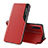 Leather Case Stands Flip Cover Holder QH1 for Samsung Galaxy A30S Red