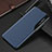 Leather Case Stands Flip Cover Holder QH2 for Samsung Galaxy A30S Blue