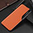 Leather Case Stands Flip Cover Holder QH2 for Samsung Galaxy A50 Orange