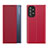 Leather Case Stands Flip Cover Holder QH2 for Samsung Galaxy A73 5G Red