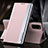 Leather Case Stands Flip Cover Holder QH2 for Samsung Galaxy S20 Plus 5G Pink