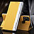 Leather Case Stands Flip Cover Holder QH3 for Samsung Galaxy M31 Prime Edition Yellow