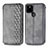Leather Case Stands Flip Cover Holder S01D for Google Pixel 4a 5G Gray